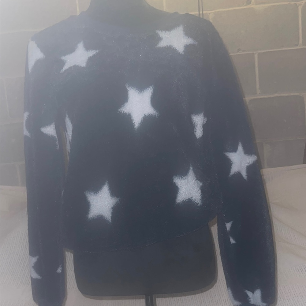 Star Patterned Navy Sweater